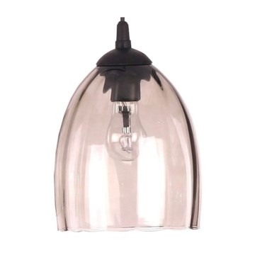 Replacement glass shade for E27 chandelier, 17 cm Ø, smoked beige