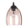 Replacement glass shade for E27 chandelier, 17 cm Ø, smoked beige
