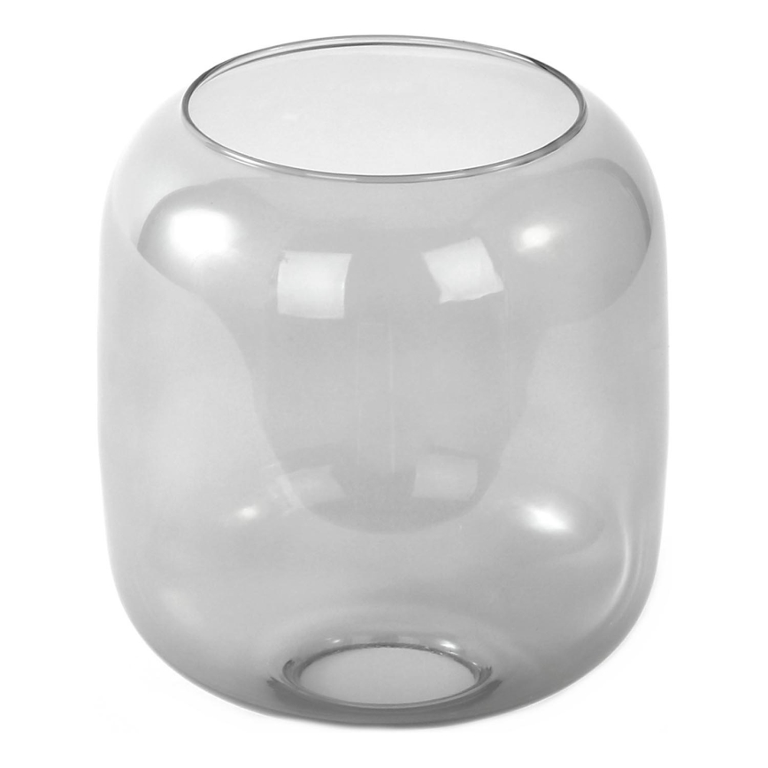 Replacement glass shade for E27 chandelier, Ø 14 cm, smoked grey