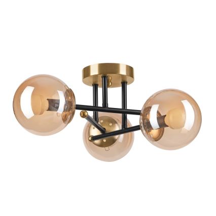 Replacement glass for GEORGIA G9 chandelier and wall light, Ø 12 cm, smoked beige