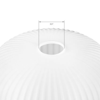 Replacement glass shade for HARMA chandelier E27, 23 x 25 cm, white