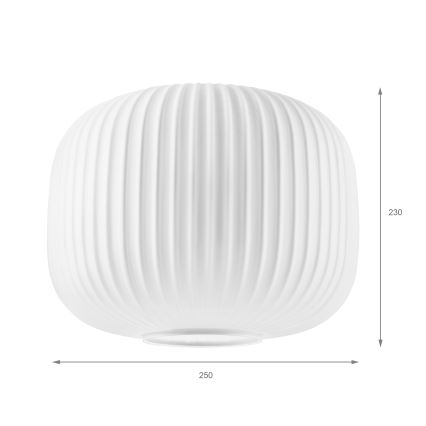 Replacement glass shade for HARMA chandelier E27, 23 x 25 cm, white