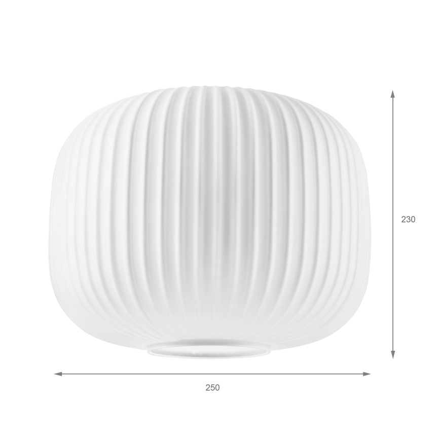Replacement glass shade for HARMA chandelier E27, 23 x 25 cm, white