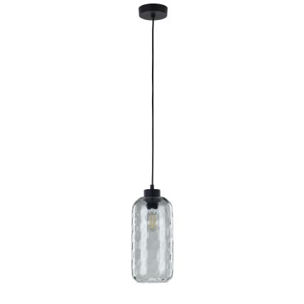 Replacement glass shade for KARO E27 chandelier, Ø 14 cm, smoked grey