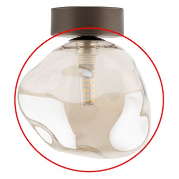 Replacement glass shade for LAVA G9 chandelier and wall light – smoked beige