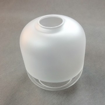 Replacement glass shade for MARCO E27 chandelier, 14 cm diameter, white/clear