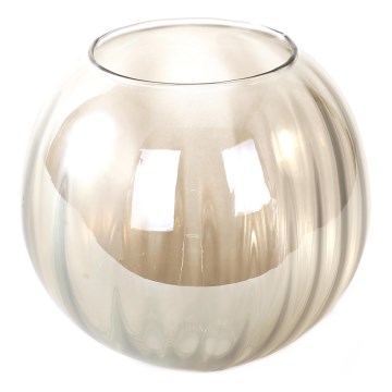 Replacement glass shade for OTTICO E27 chandelier, 18 cm diameter, smoked brown