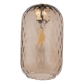 Replacement glass shade for PESCARA chandelier and wall sconce, E27 socket, 14 cm diameter, smoked brown