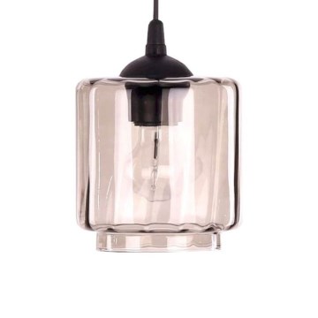 Replacement glass shade for POBO chandelier, E27, Ø 15 cm, smoked beige