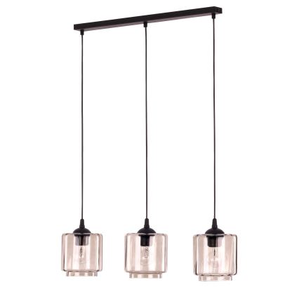Replacement glass shade for POBO chandelier, E27, Ø 15 cm, smoked beige