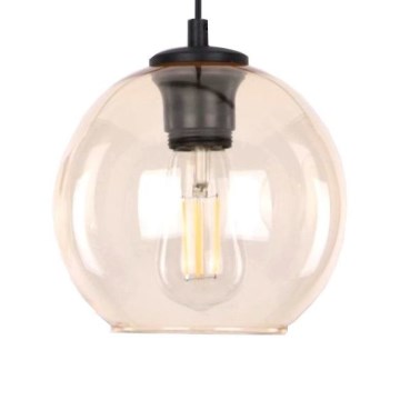 Replacement glass shade for POBO chandelier with E27 fitting, Ø 14 cm, smoky beige