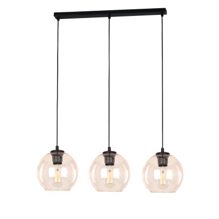 Replacement glass shade for POBO chandelier with E27 fitting, Ø 14 cm, smoky beige
