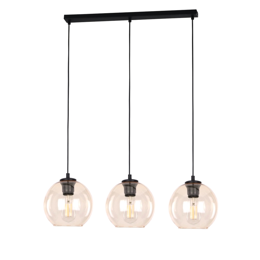 Replacement glass shade for POBO chandelier with E27 fitting, Ø 14 cm, smoky beige