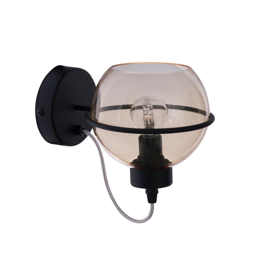 Replacement glass shade for POBO chandelier with E27 fitting, Ø 14 cm, smoky beige
