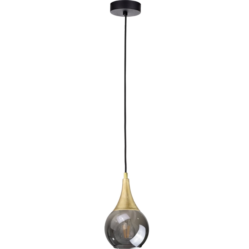 Replacement glass for chandelier LACRIMA SMOKY E27 d. 15 cm black smoky