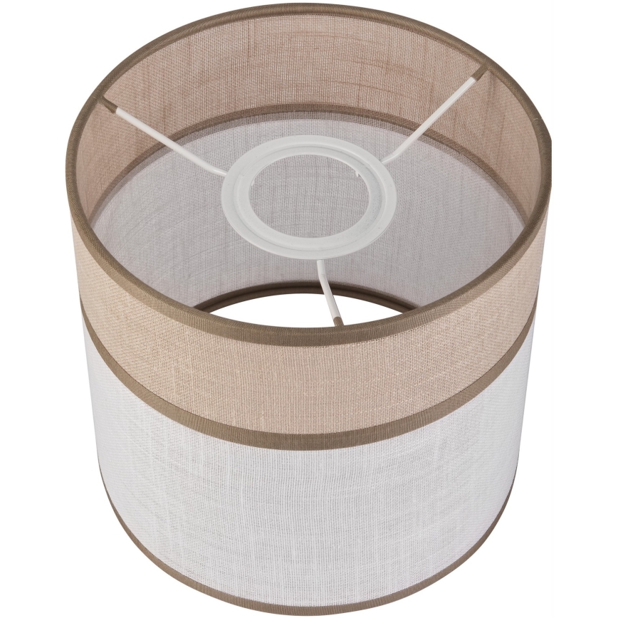 Replacement lampshade for chandelier, table lamp and wall light ANDREA E27 d. 16 cm beige/grey