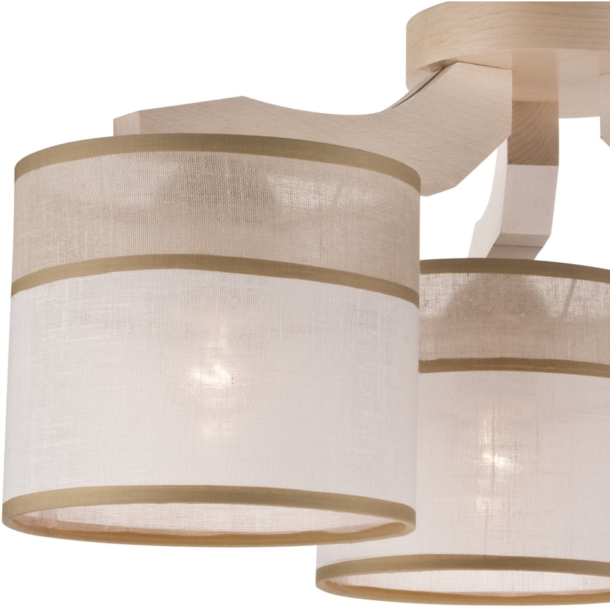 Replacement lampshade for chandelier, table lamp and wall light ANDREA E27 d. 16 cm beige/grey
