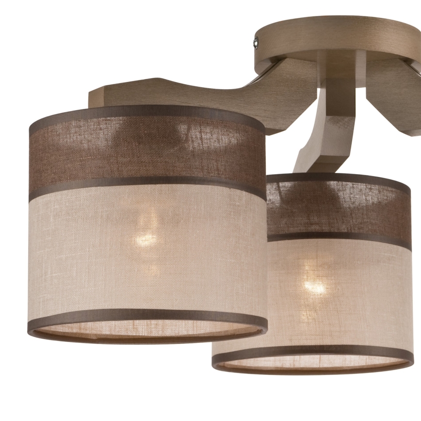 Replacement lampshade for chandelier, floor lamp and wall light ANDREA E27 d. 16 cm brown/beige