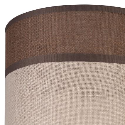 Replacement lampshade for chandelier, floor lamp and wall light ANDREA E27 d. 16 cm brown/beige