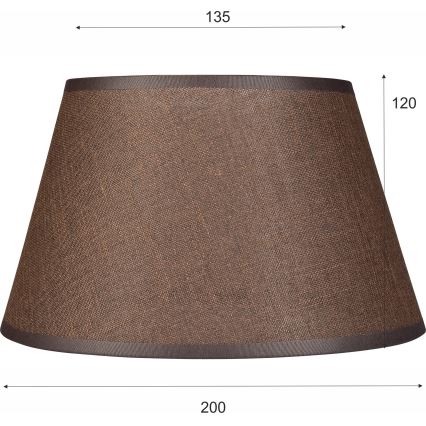 Replacement lampshade for chandelier and wall light ANTONIO E14 120x200 mm brown
