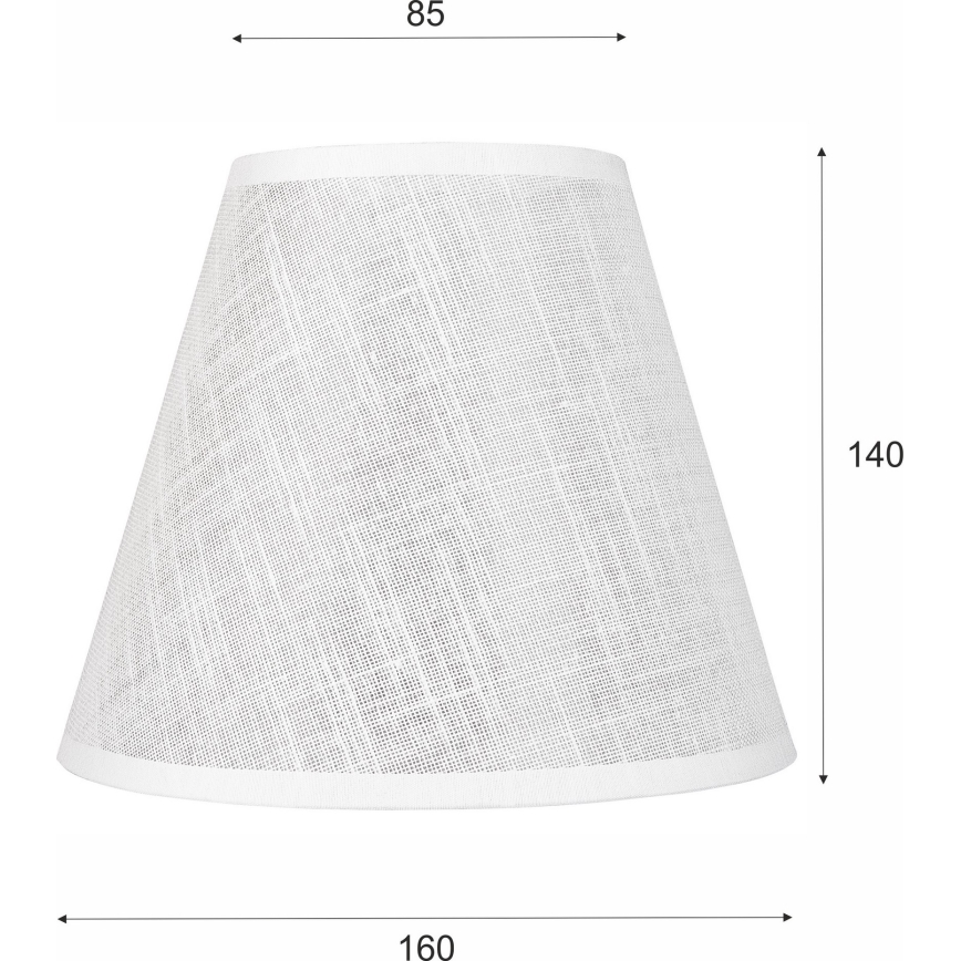 Replacement lampshade for chandelier and wall light ANTONIO E14 140x160 mm white
