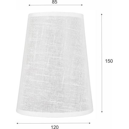 Replacement lampshade for chandelier and wall light ANTONIO E14 150x120 mm white