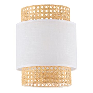 Replacement lampshade for BOHO E27 table lamp and chandelier, Ø 20 cm, rattan/white