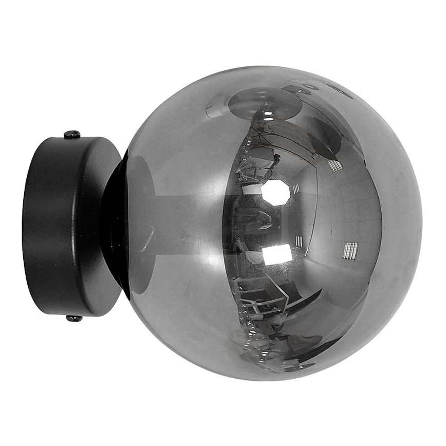 Replacement lampshade for chandelier and wall light ROSSI d. 14 cm grey/smoky