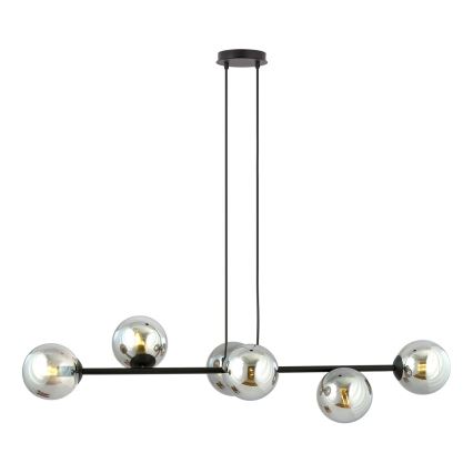 Replacement lampshade for chandelier and wall light ROSSI d. 14 cm grey/smoky