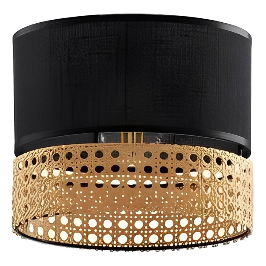 Replacement lampshade for chandelier PAGLIA E27 black/rattan