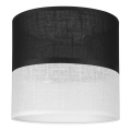 Replacement lampshade for chandelier, wall light and table lamp ANDREA E27 d. 16 cm black/white
