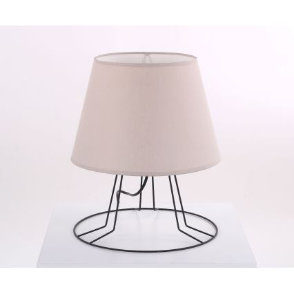Replacement lampshade for E27 table lamp, 20 cm diameter, beige