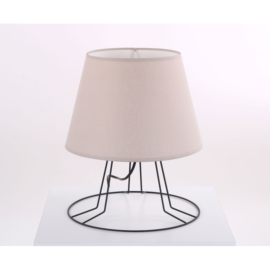 Replacement lampshade for E27 table lamp, 20 cm diameter, beige