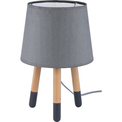 Replacement lampshade for LAMA E27 table lamp, 15 cm diameter, grey