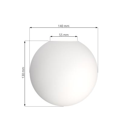 Replacement lampshade for SOMA E14 chandelier, Ø 14 cm, white