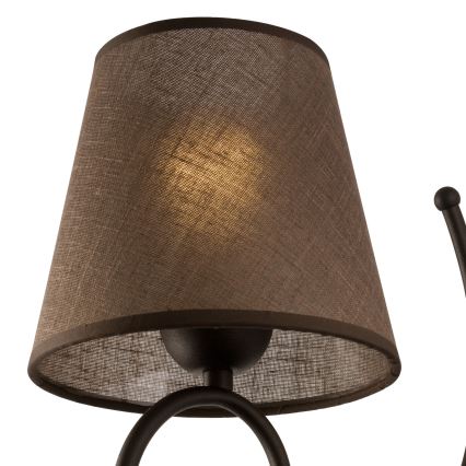 Replacement lampshade for wall light LORENZO E27 d. 16 cm brown
