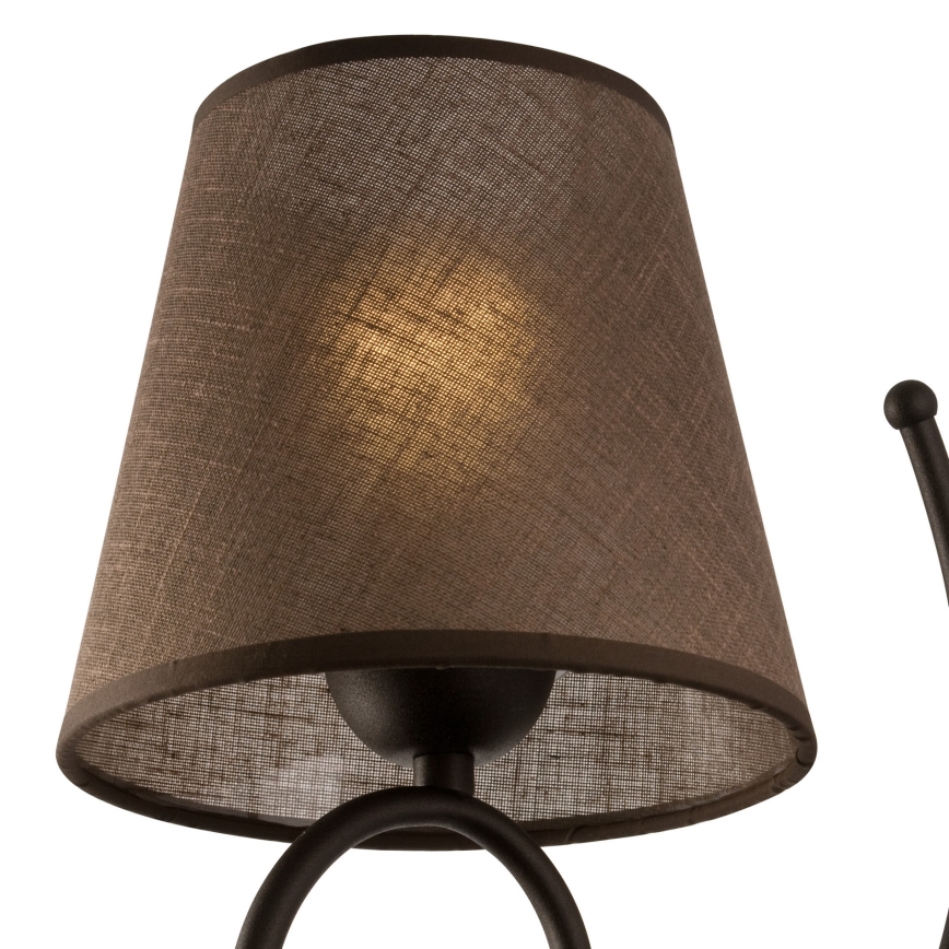 Replacement lampshade for wall light LORENZO E27 d. 16 cm brown