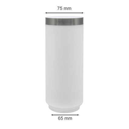Replacement lampshade for outdoor lamp LIVIA/UTRECHT white/silver