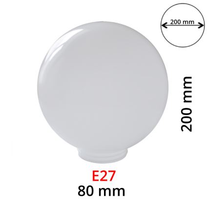 Replacement milky lampshade for wall lights PARK E27 d. 20 cm