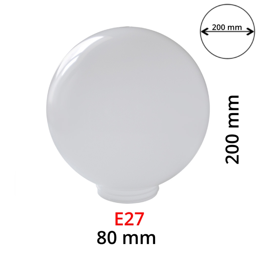 Replacement milky lampshade for wall lights PARK E27 d. 20 cm