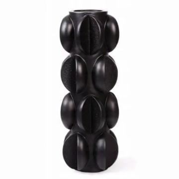 Resin Vase 37 x 15 cm, Matte Black