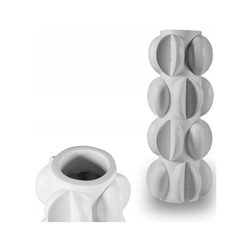 Resin Vase 37x19 cm / Matte White
