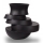 Resin Vase 38 x 33 x 36 cm, Matte Black