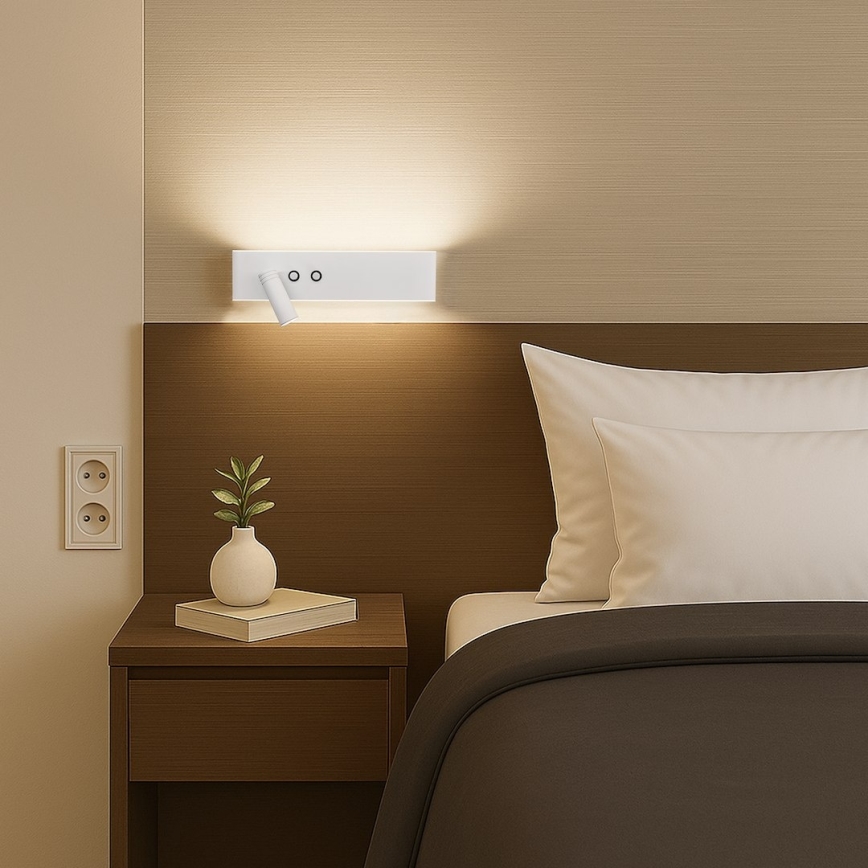 RESORT LED Wall Spotlight LED/10W/230V + LED/3W — White, Left