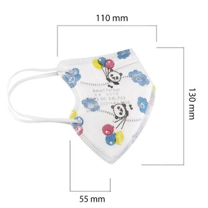 Respirator children's size FFP2 Kids NR CE 0370 Panda white 100pcs