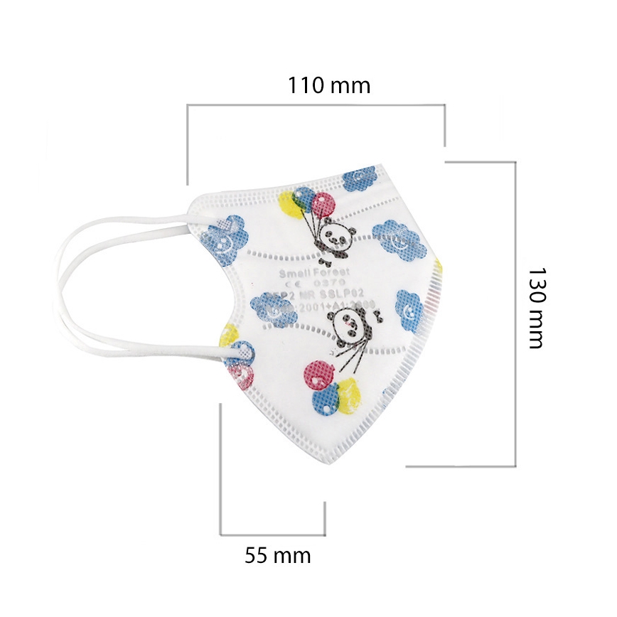 Respirator children's size FFP2 Kids NR CE 0370 Panda white 100pcs