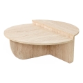 REST coffee table, beige marble finish