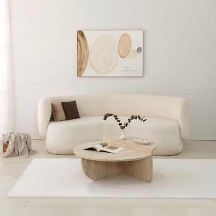 REST coffee table, beige marble finish