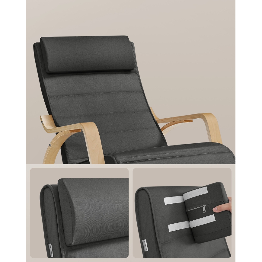 RESTLY Dark Gray Rocking Chair