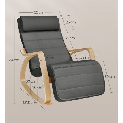 RESTLY Dark Grey Rocking Chair